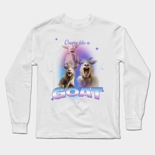 Funny Crazy Goats Long Sleeve T-Shirt